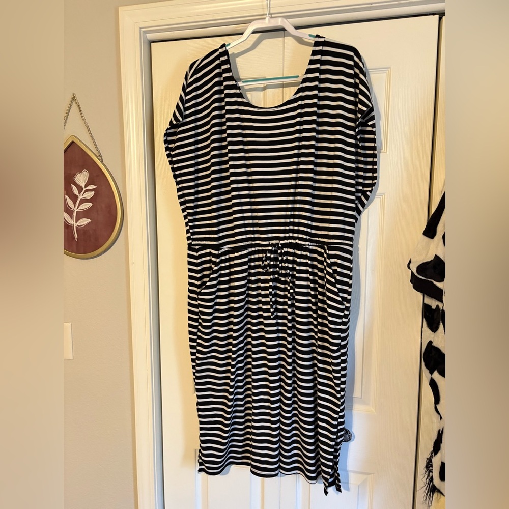 Torrid Black and White Striped dress